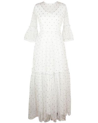 Jennafer Grace Imogen Ruffle Dress - White