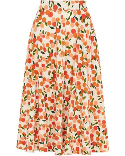 Emily and Fin Sandy Mini Summer Oranges Skirt - Multicolour