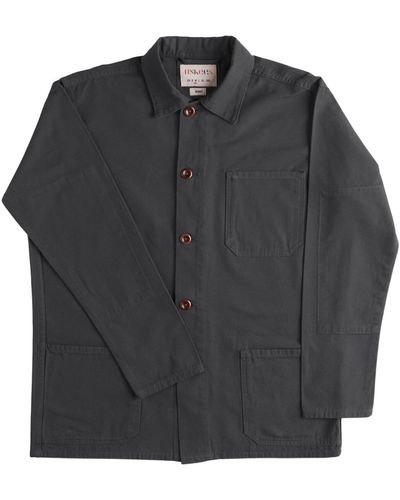 Uskees 3001 Buttoned Overshirt – Charcoal - Black