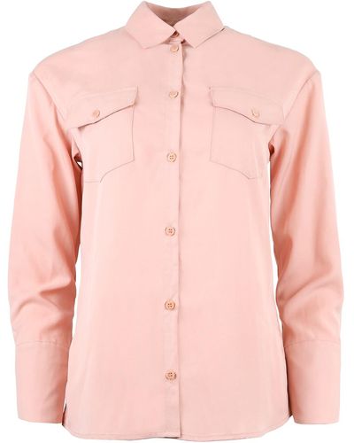 blonde gone rogue Long Sleeve Shirt In Pink
