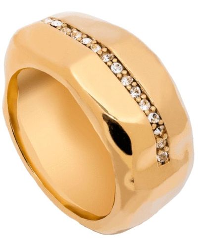 Lavani Jewels Goldplated Courant Ring - Metallic