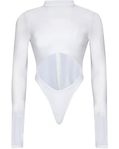 Khéla the Label Abysmal Stretch Cut Out Bodysuit - White