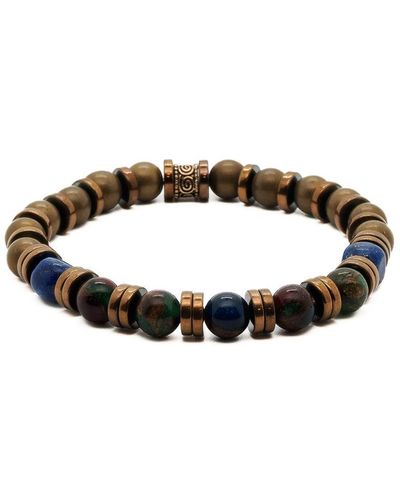 Ebru Jewelry Style Jasper Beaded Bracelet -brown