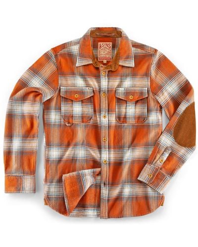 &SONS Trading Co Andsons Eiger Mountain Shirt Rust Check - Orange
