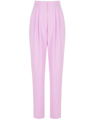Nocturne High Waist Carrot Trousers - Pink
