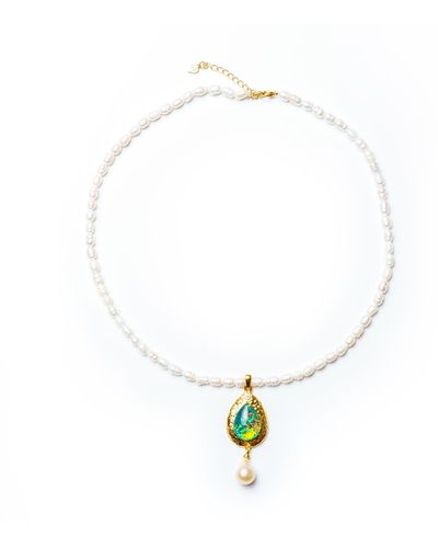 EUNOIA Jewels The Dune Pearl Necklace - Metallic