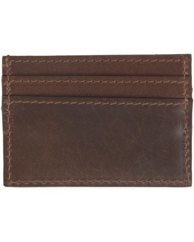 VIDA VIDA Luxe Dark Leather Card Holder - Brown