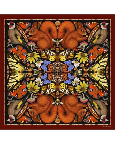 Emily Carter The Woodland Silk Scarf - Multicolour
