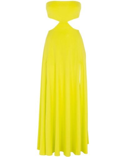 Helene Galwas Gloria Dress Neon-yellow
