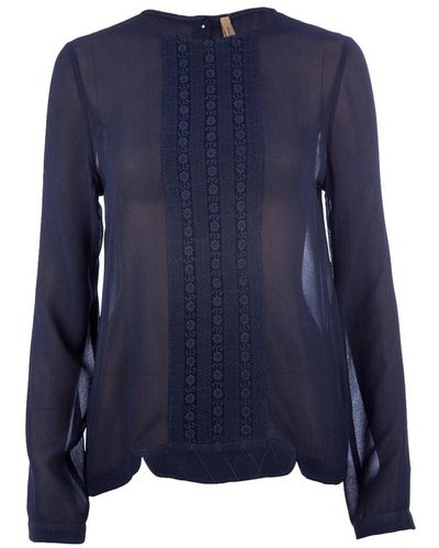 Conquista Sheer Style Top Navy - Blue
