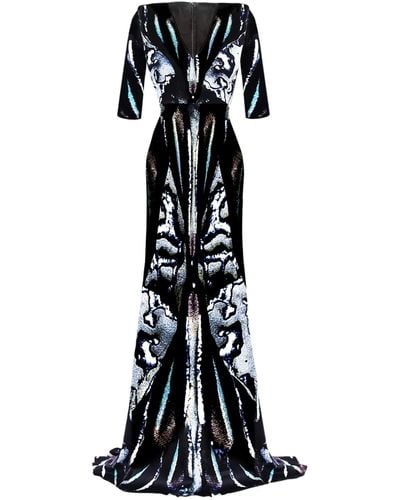 CASSANDRA HONE Silk Evening Gown - Black