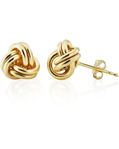 Auree Onslow Vermeil Double Knot Stud Earrings - Metallic