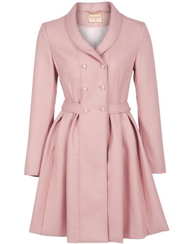 Santinni 'kennedy' Wool Dress Coat In Rosa - Pink