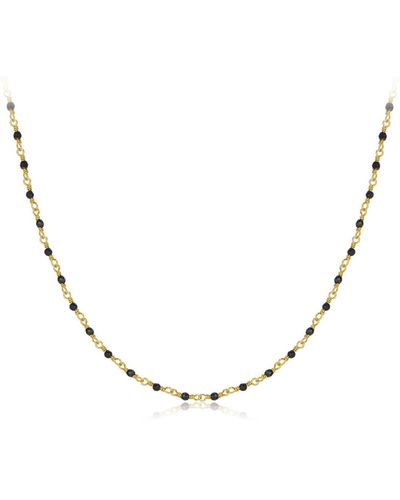 Janus Edinburgh Leb Gold Vermeil Onyx Necklace - Metallic