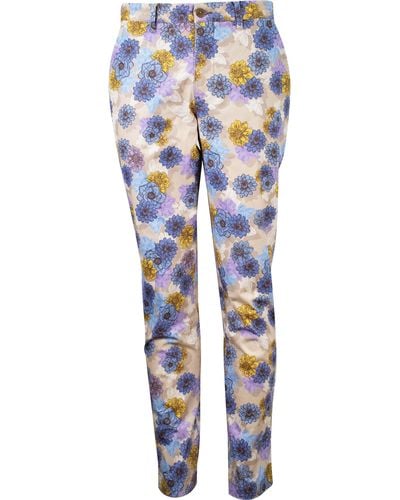 lords of harlech Jack Snap Floral Pant - Blue