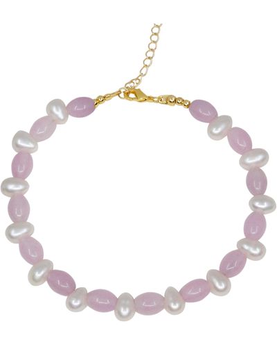 Ninemoo Princess Dreams Pink Pearl Bracelet - Metallic