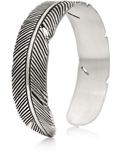 Sophie Simone Designs Feather Bracelet In - Metallic