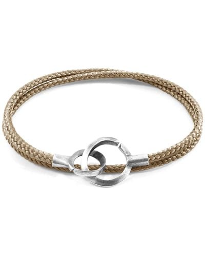 Anchor and Crew Sand Montrose Silver & Rope Bracelet - Metallic