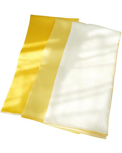 Soft Strokes Silk Pure Silk Scarf Daffodil Solid Color Collection Large - Yellow
