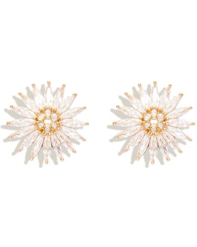 Mignonne Gavigan Crystal Madeline Stud Earrings Clear - Metallic