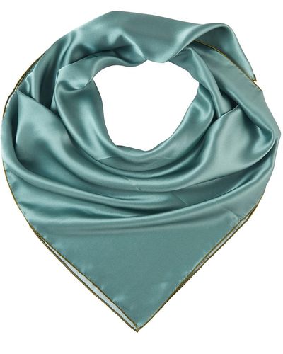 Soft Strokes Silk Pure Silk Scarf Olive Tree Solid Color Collection Sage Large - Green