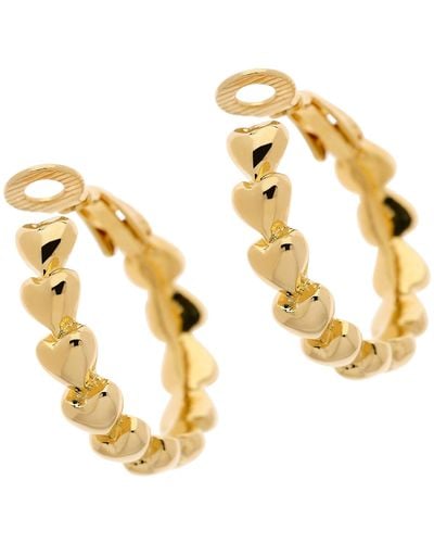 Emma Holland Jewellery Heart Hoop Clip Earrings - Metallic
