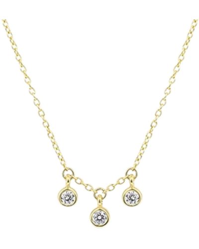 Lily Flo Jewellery Scattered Stars White Dangle Diamond Necklace - Metallic