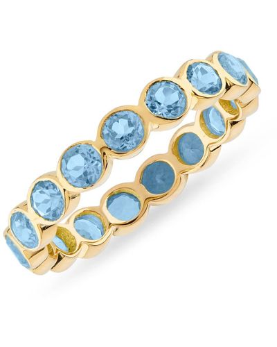 Auree Ortigia Blue Topaz Gold Vermeil Ring