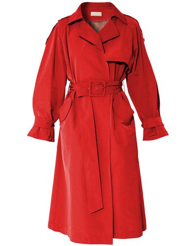 AGGI Sara Trench Coat - Red