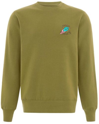 blonde gone rogue Disco Biscuits Embroidered Organic Cotton S Sweatshirt In - Green
