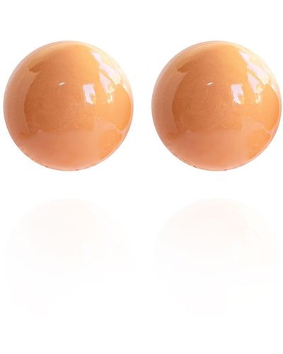 Saule Label Gaia Jumbo Earrings In Apricot Dream - White