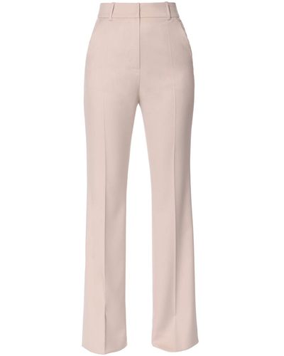 AGGI Neutrals Kyle Pearl Ivory High Waisted Trousers - Pink