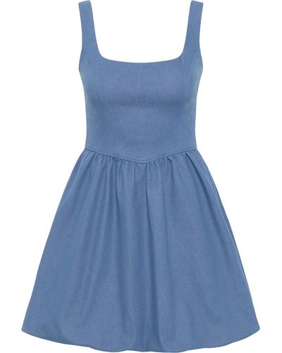 Nanas Daphne Mini Dress - Blue