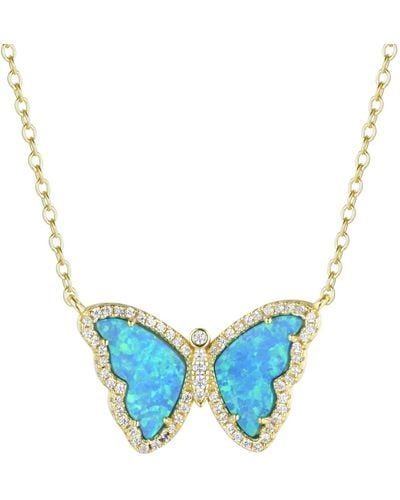 KAMARIA Opal Butterfly Necklace - Blue