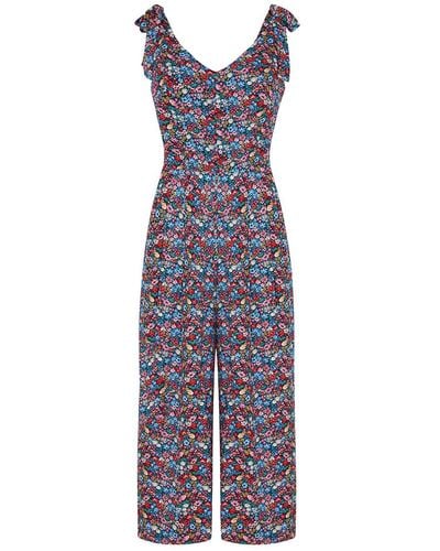 Emily and Fin Anna Summer Garden Floral Jumpsuit - Purple