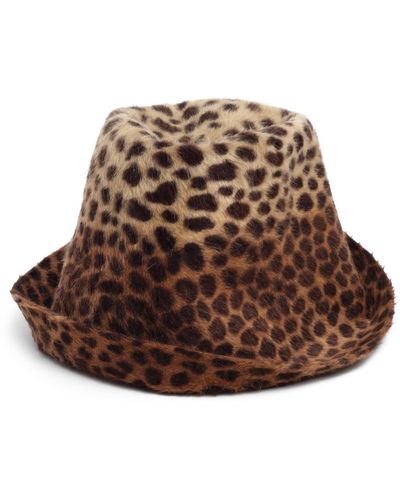 Justine Hats Speckled Fur Felt Stylish Hat - Brown