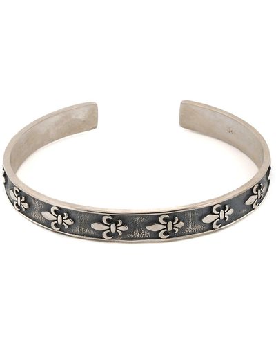 Ebru Jewelry Lily Flower Sterling Cuff Bracelet - Metallic
