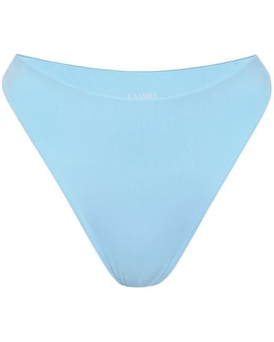 Kamari Swim LLC Icey High Waisted Bikini Bottoms - Blue