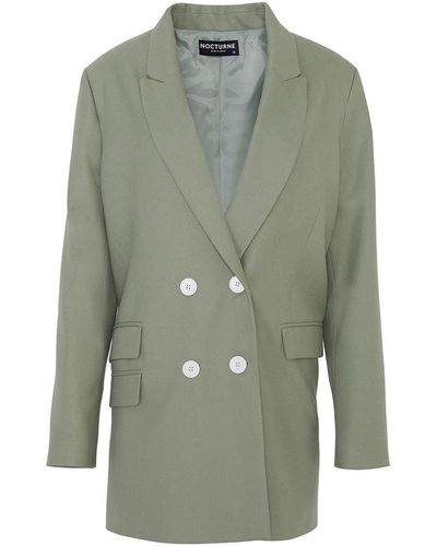 Nocturne Double-breasted Jacket - Green