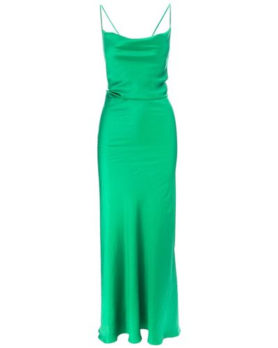 ROSERRY Tulum Cowl Neck Satin Dress - Green