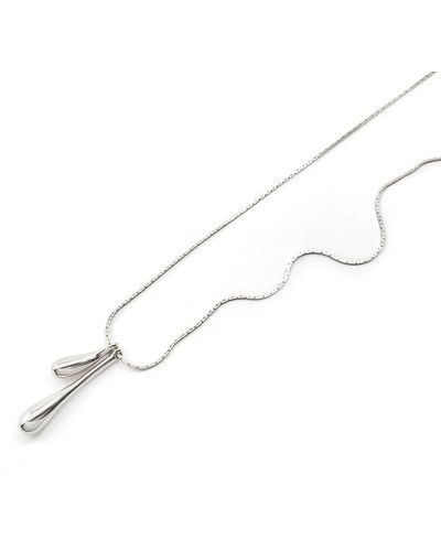 Biko Jewellery Droplet Pendant - White