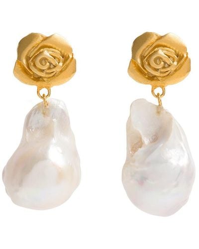 freya rose Rose Baroque Pearl Drops - Metallic