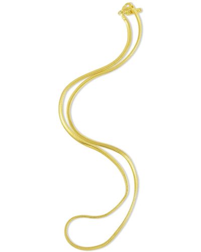 Arvino Seamed Snake Chain Necklace Vermeil - Metallic