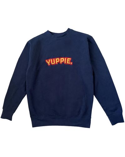 Quillattire Yuppie Navy Sweatshirt - Blue