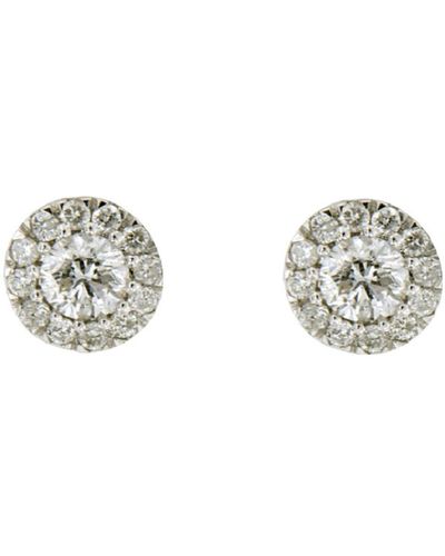 Cosanuova Diamond Halo Pave Earrings In 14k Gold - White