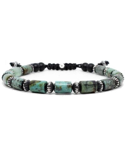 Kenton Michael Cylinder Turquoise, Sterling Silver - Green
