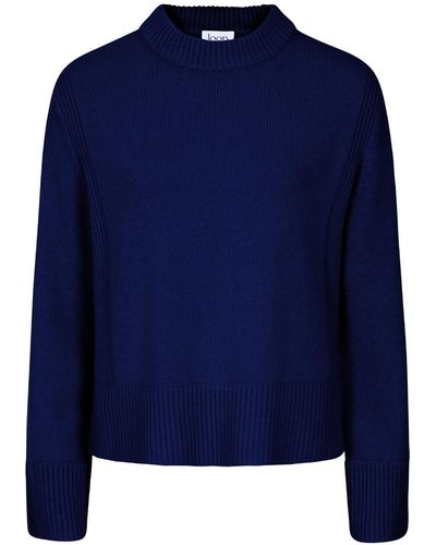 Loop Cashmere Cropped Cashmere Sweatshirt In Midnight - Blue