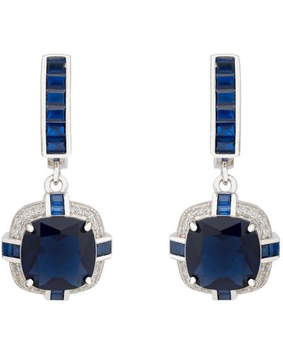 LÁTELITA London Windsor Silver Earring Sapphire - Blue