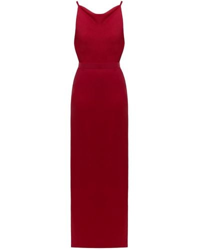 UNDRESS Manoa Cowl Back Long Evening Gown - Red
