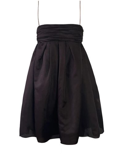 NUAJE NUAJE Isabelle Cotton Silk Mini Dress - Black